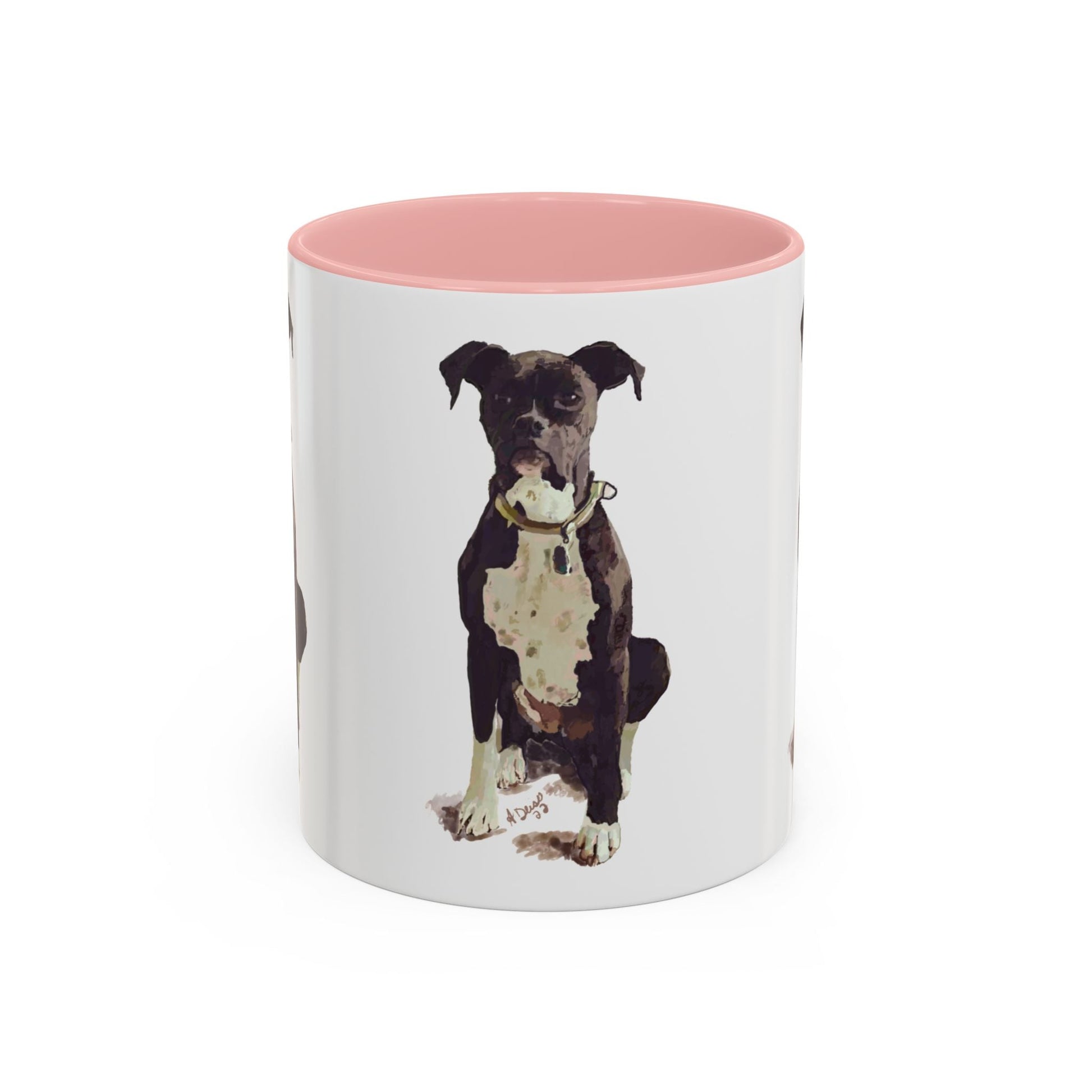 Boxer Dog Two Tone Coffee Mug (11oz & 15oz) - Blue Cava