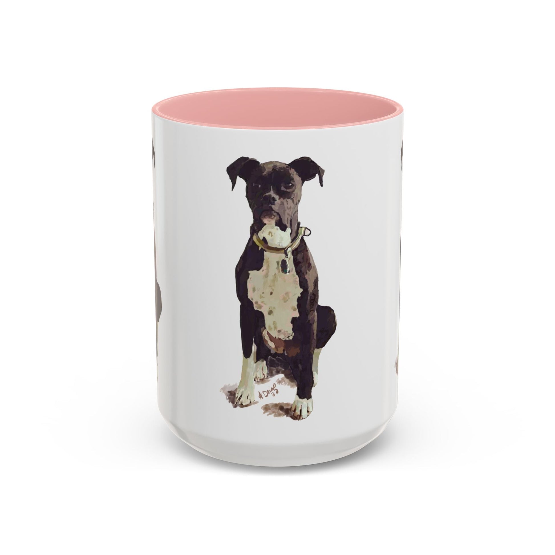 Boxer Dog Two Tone Coffee Mug (11oz & 15oz) - Blue Cava