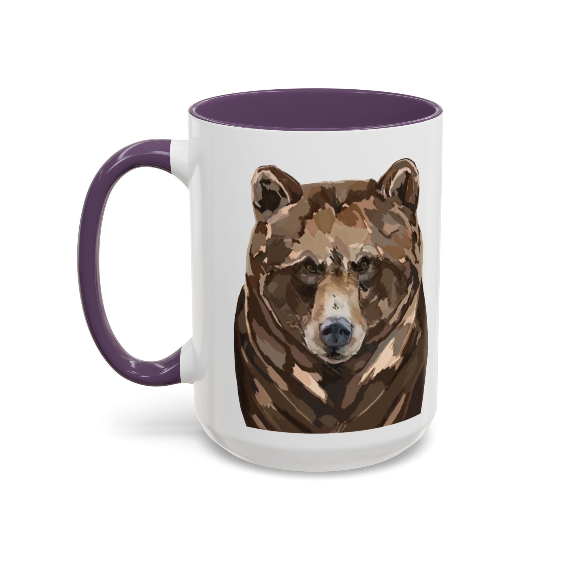 Brown Bear Two Tone Ceramic Mug - 11 oz & 15 oz - Blue Cava