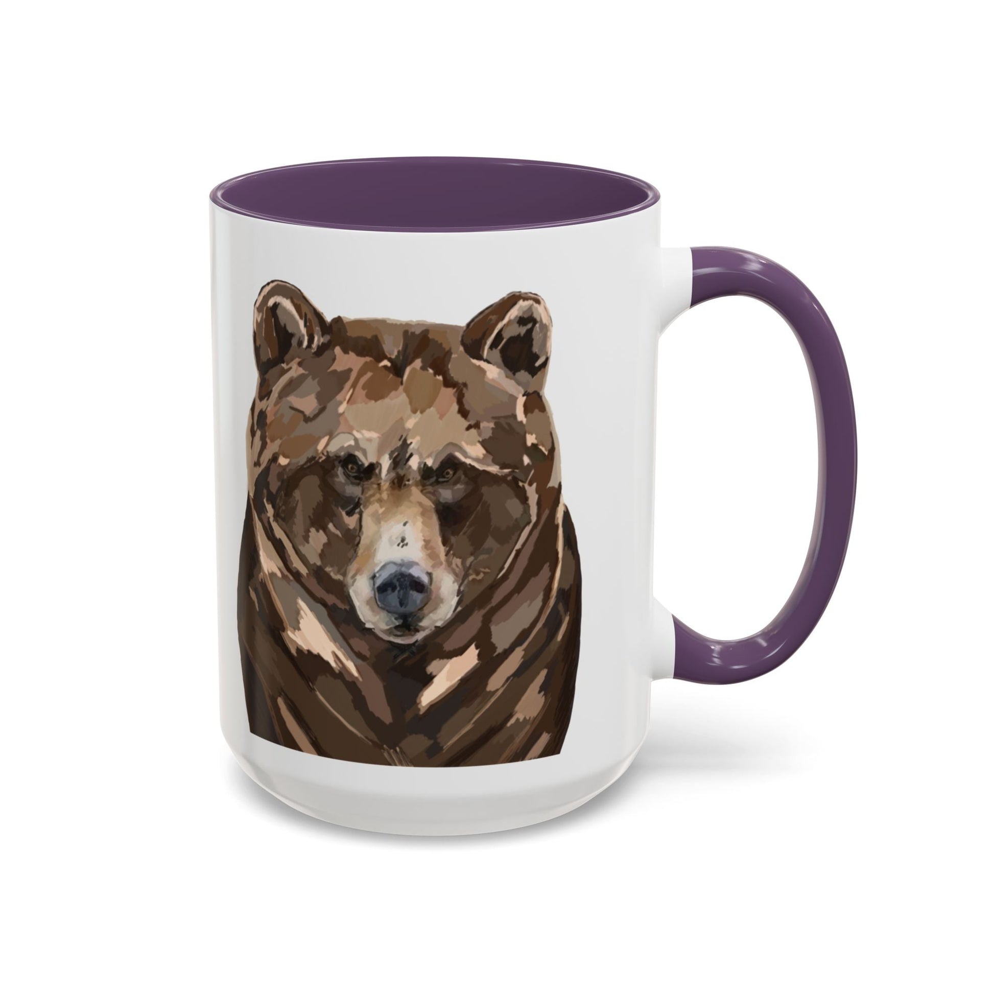 Brown Bear Two Tone Ceramic Mug - 11 oz & 15 oz - Blue Cava