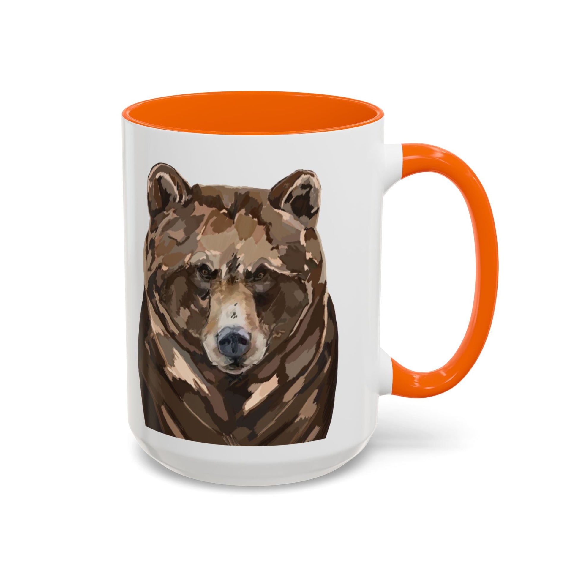 Brown Bear Two Tone Ceramic Mug - 11 oz & 15 oz - Blue Cava
