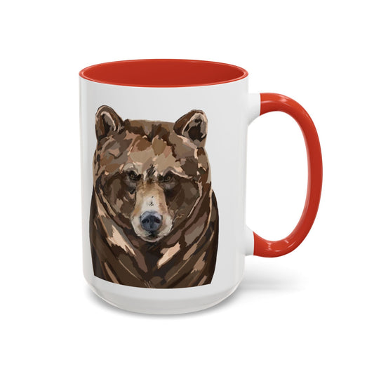 Brown Bear Two Tone Ceramic Mug - 11 oz & 15 oz - Blue Cava