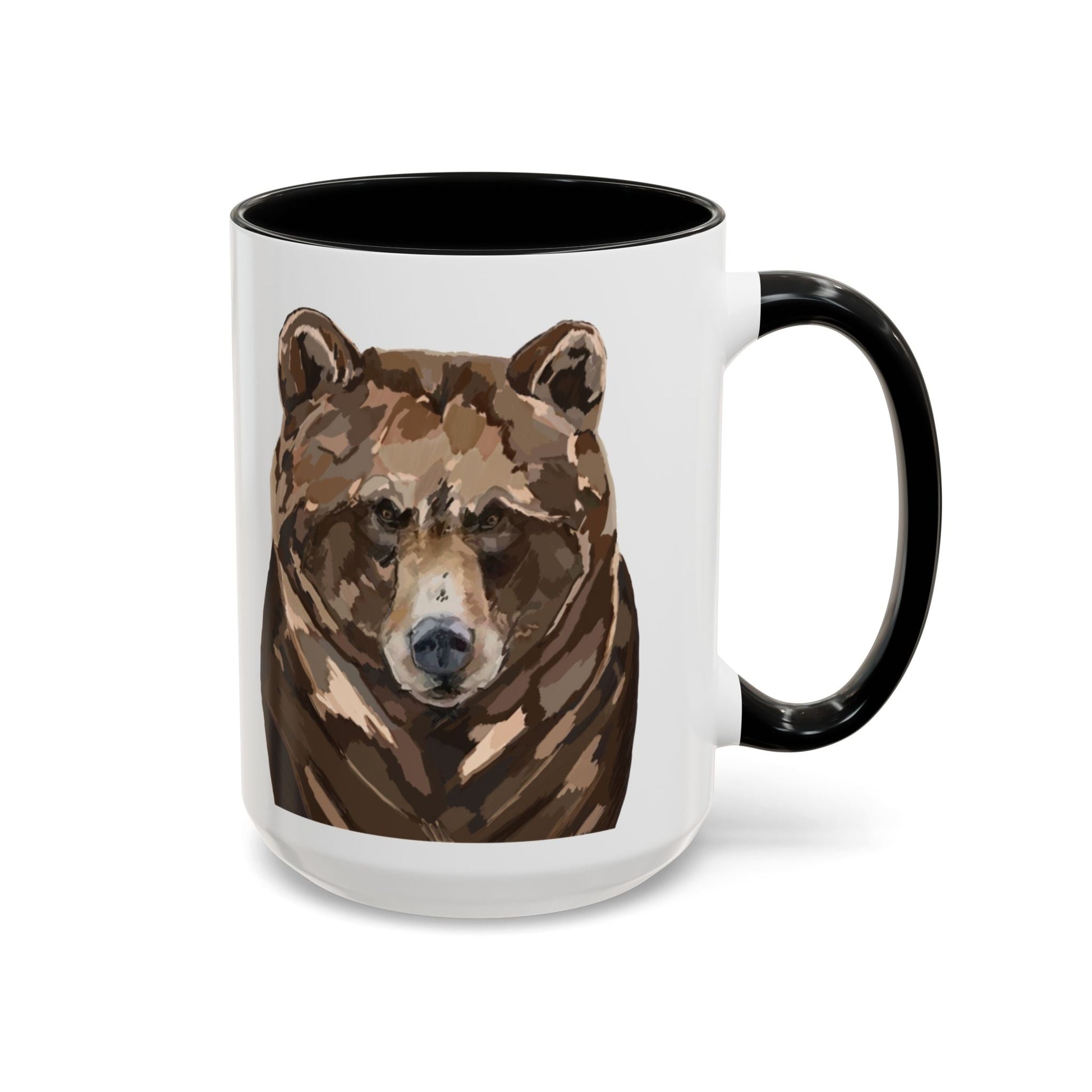 Brown Bear Two Tone Ceramic Mug - 11 oz & 15 oz - Blue Cava