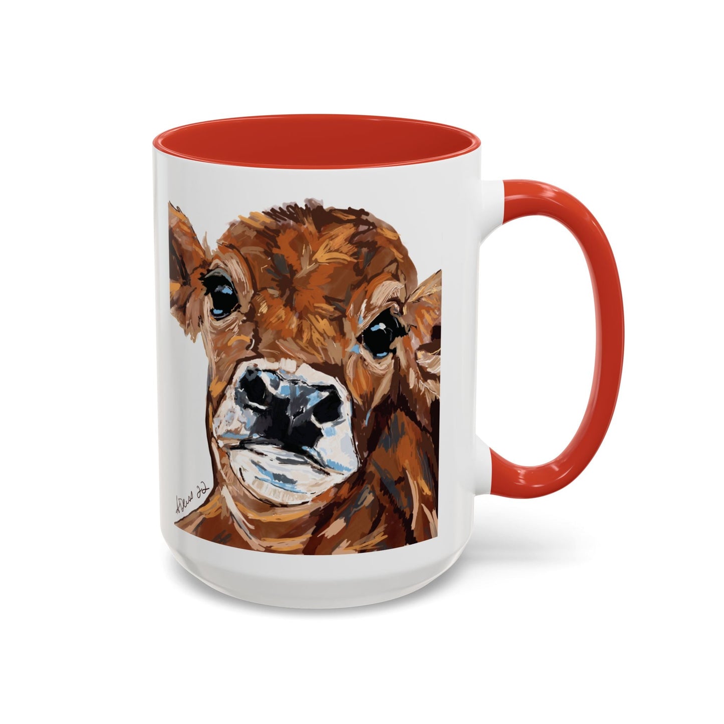 Brown Cow Two Tone Coffee Mug (11oz & 15oz) - Blue Cava