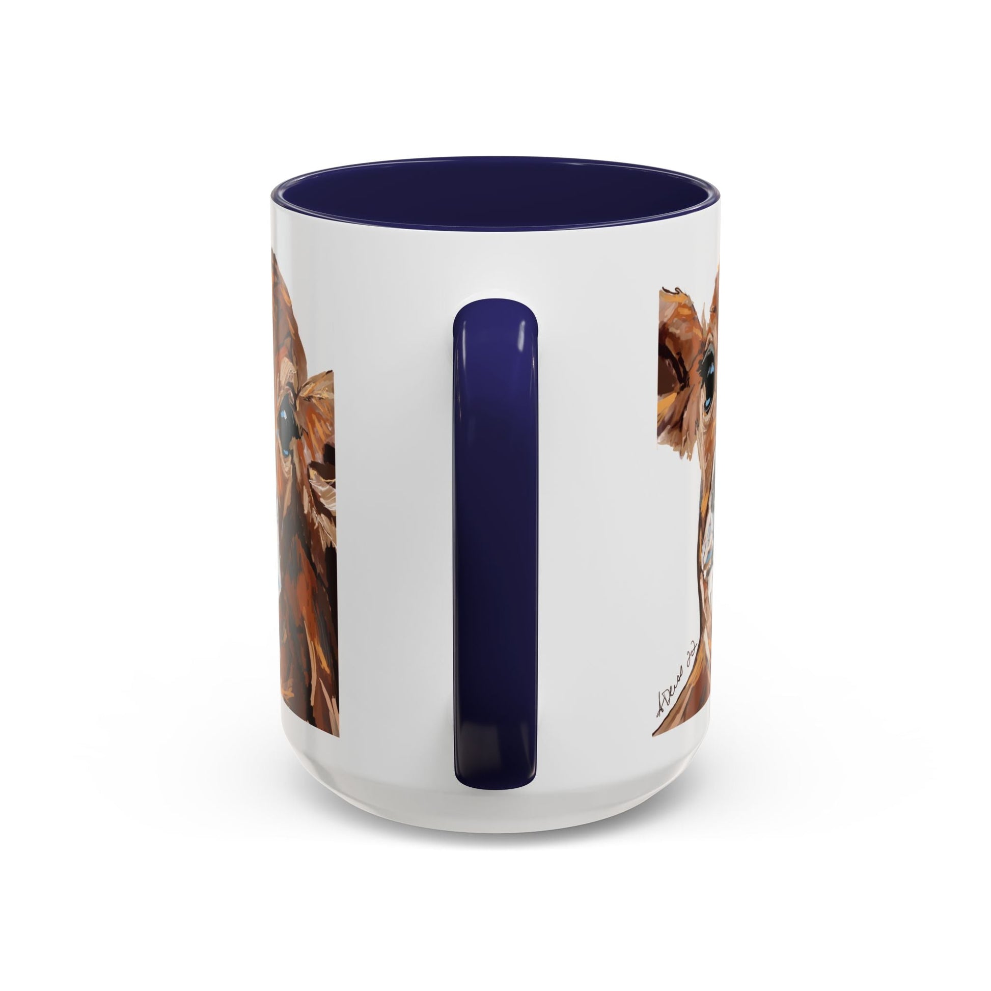 Brown Cow Two Tone Coffee Mug (11oz & 15oz) - Blue Cava