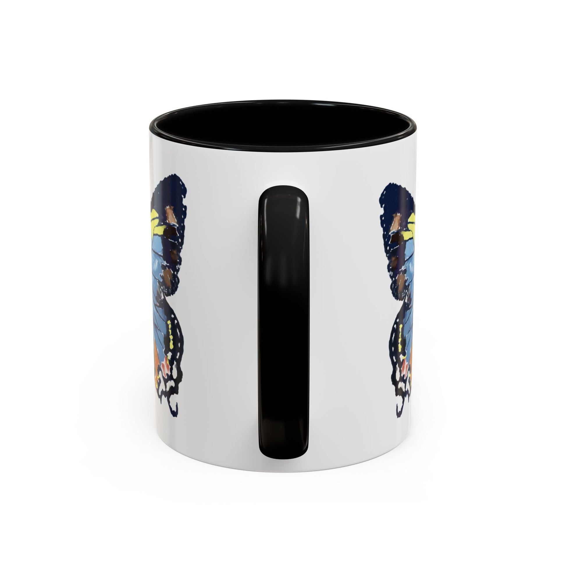 Butterfly Two Tone Ceramic Mug - 11oz & 15oz - Blue Cava
