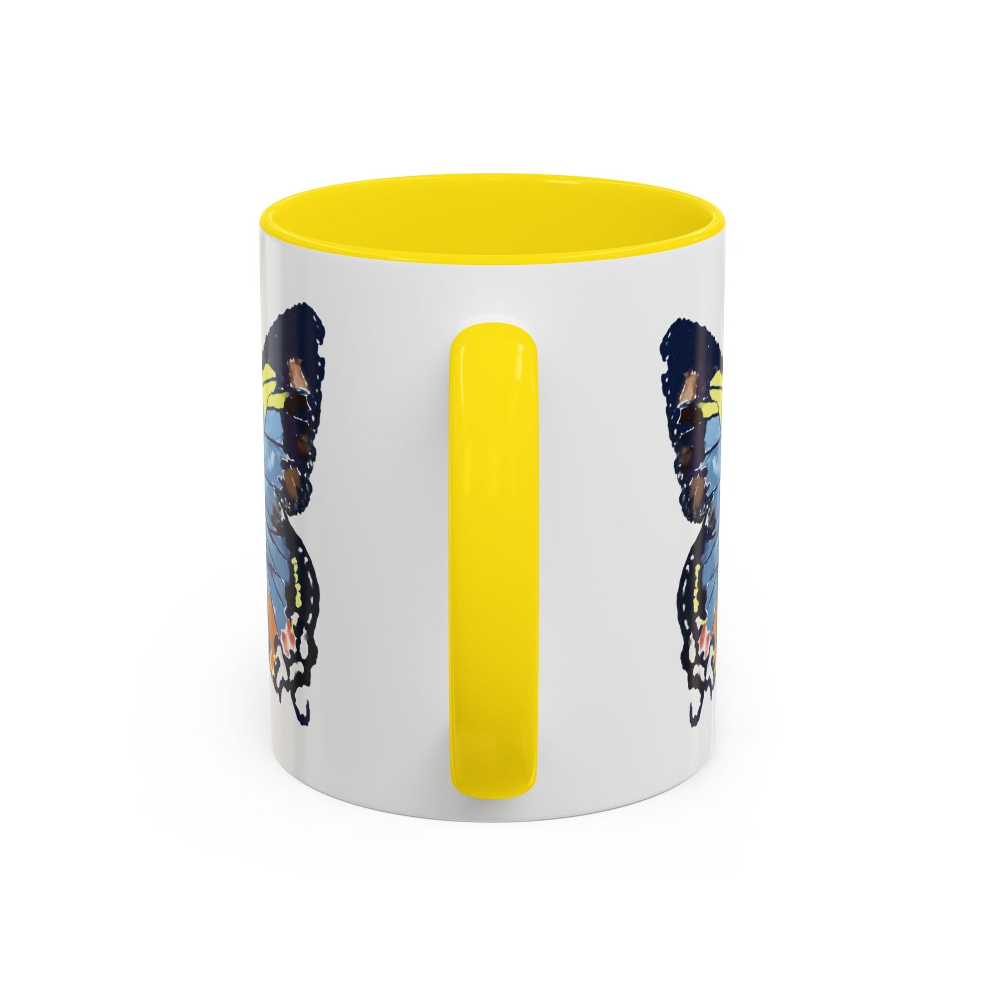 Butterfly Two Tone Ceramic Mug - 11oz & 15oz - Blue Cava