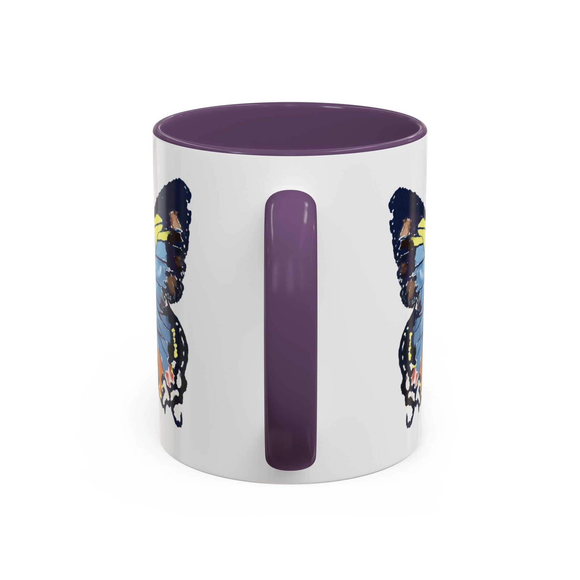 Butterfly Two Tone Ceramic Mug - 11oz & 15oz - Blue Cava