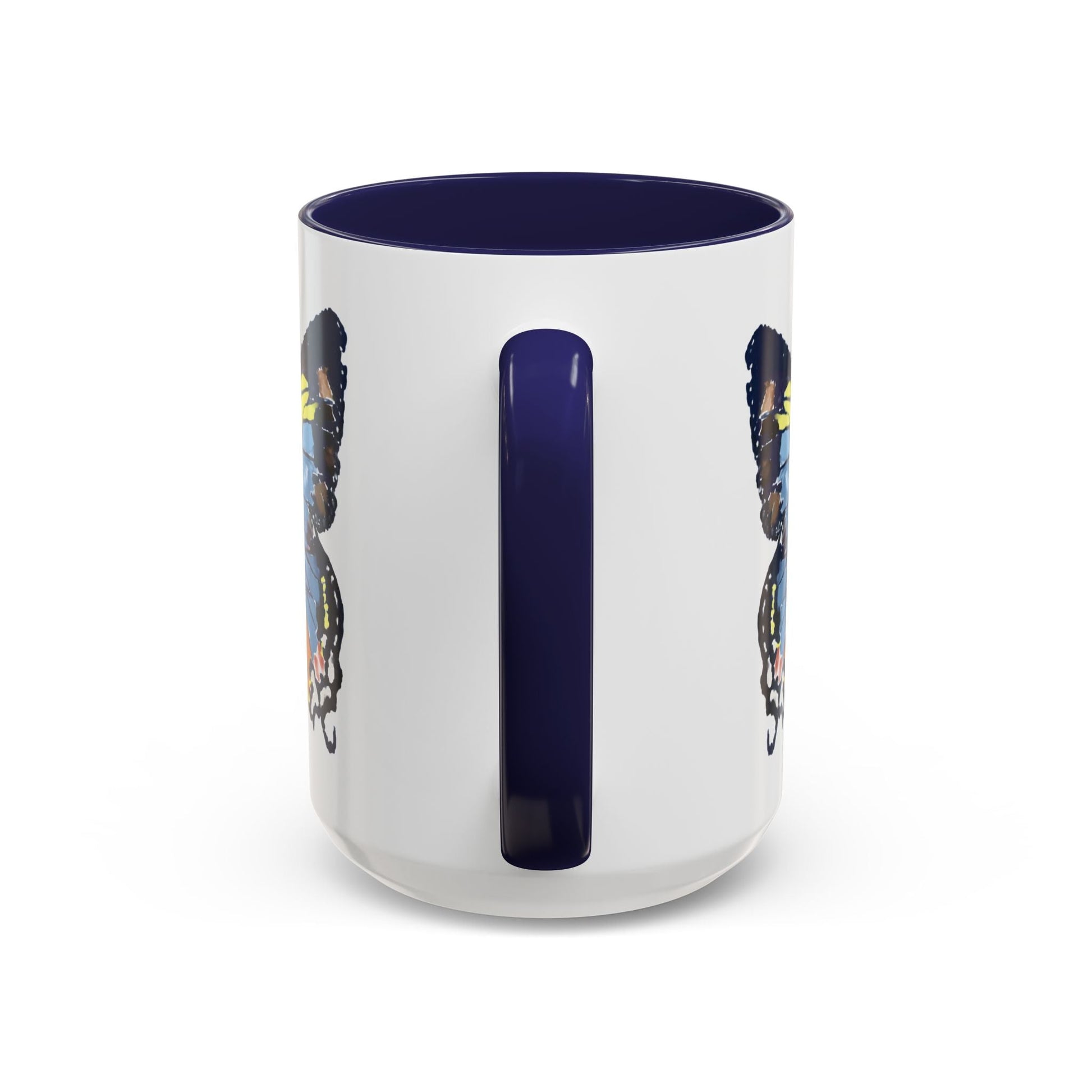Butterfly Two Tone Ceramic Mug - 11oz & 15oz - Blue Cava