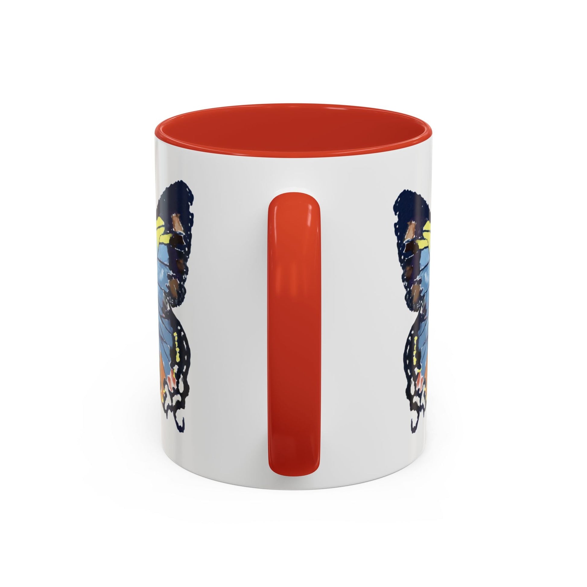 Butterfly Two Tone Ceramic Mug - 11oz & 15oz - Blue Cava