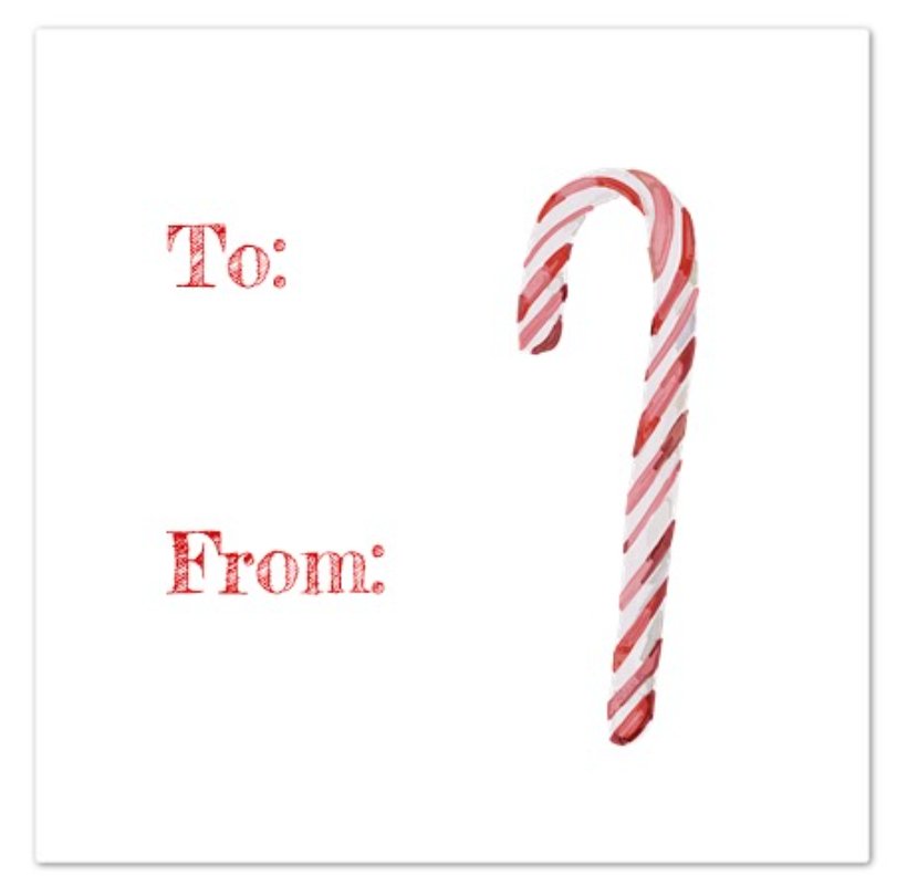 Candy Cane Gift Tags - Blue Cava