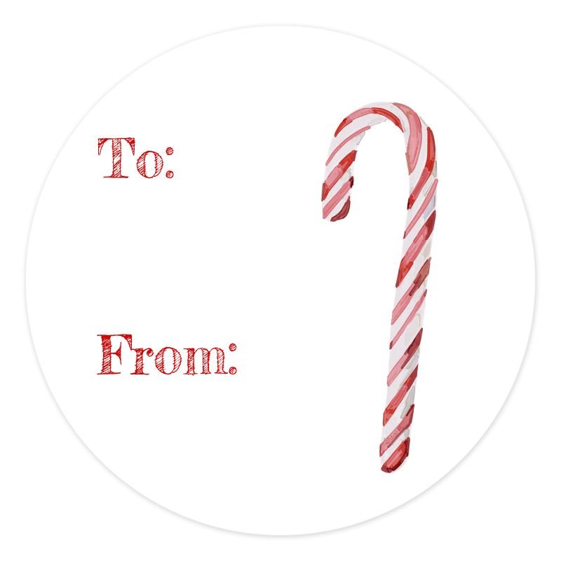Candy Cane Gift Tags - Blue Cava