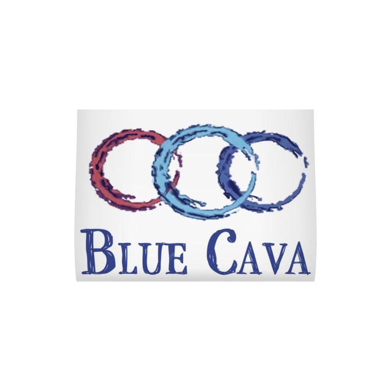 Candy Cane Wishes Tea Towel - Blue Cava