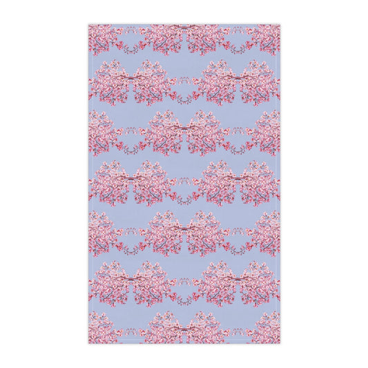 Charming Floral Kitchen Tea Towels - Blue Cava