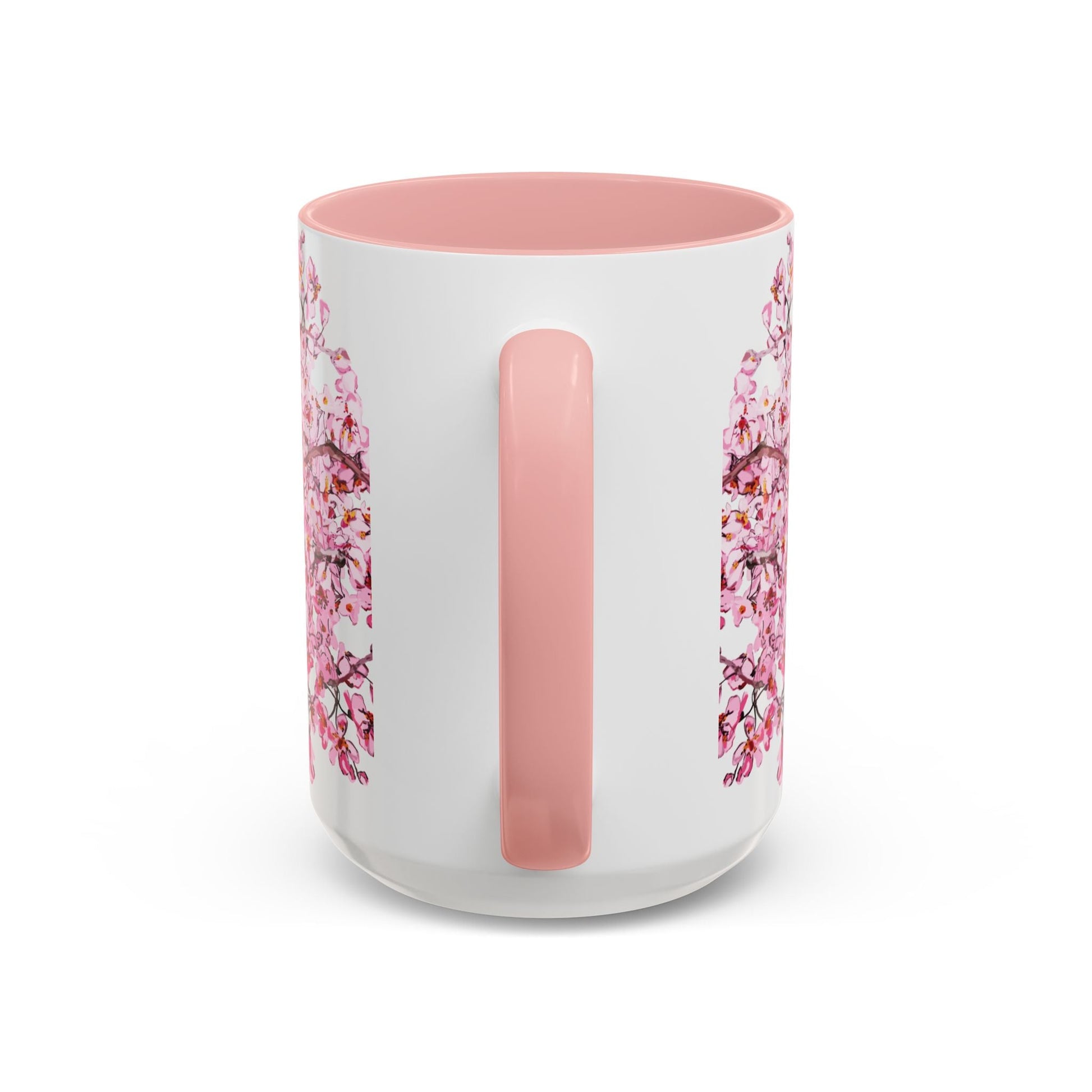 Cherry Blossom Two Tone Ceramic Mug - 11 oz & 15 oz - Blue Cava
