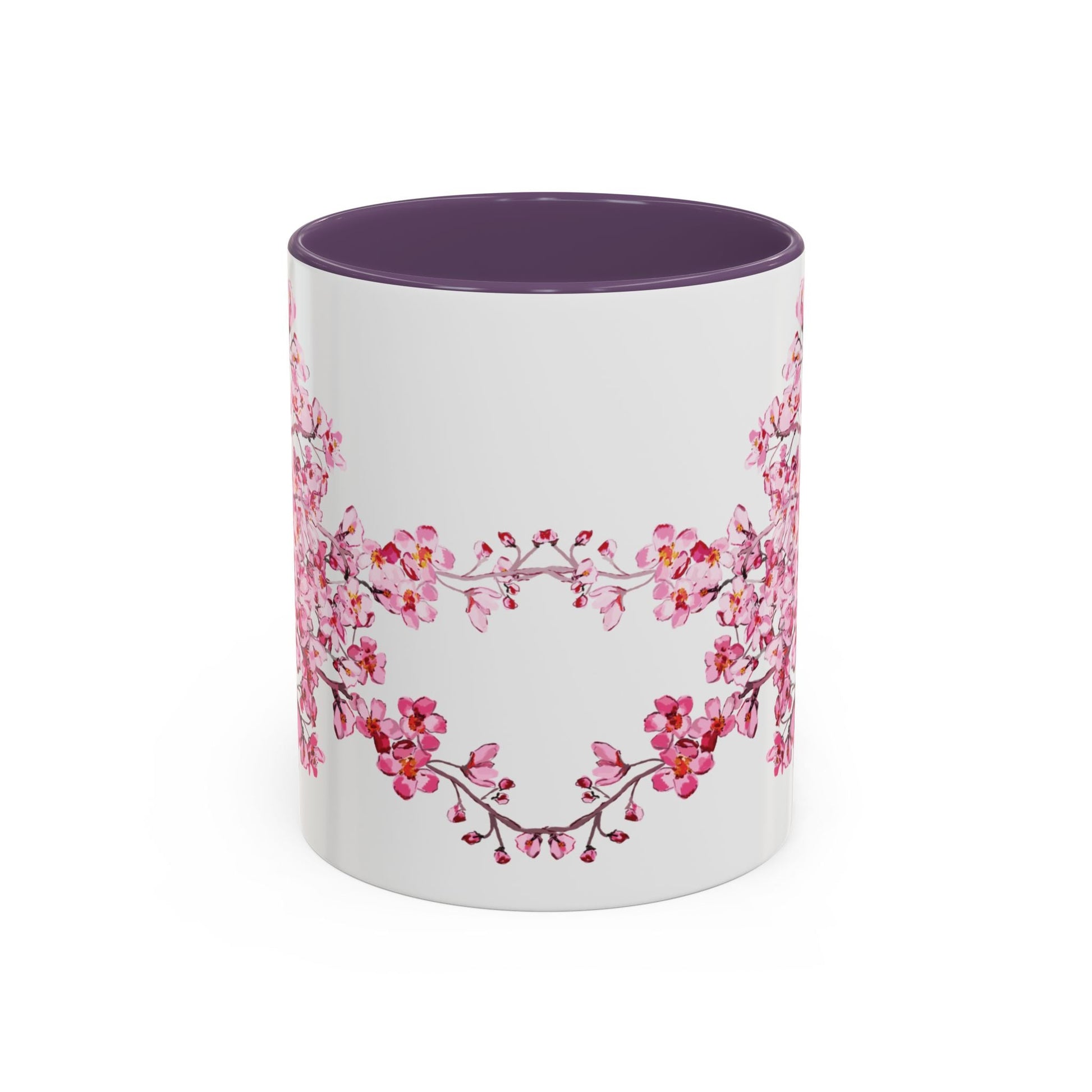Cherry Blossom Two Tone Ceramic Mug - 11 oz & 15 oz - Blue Cava