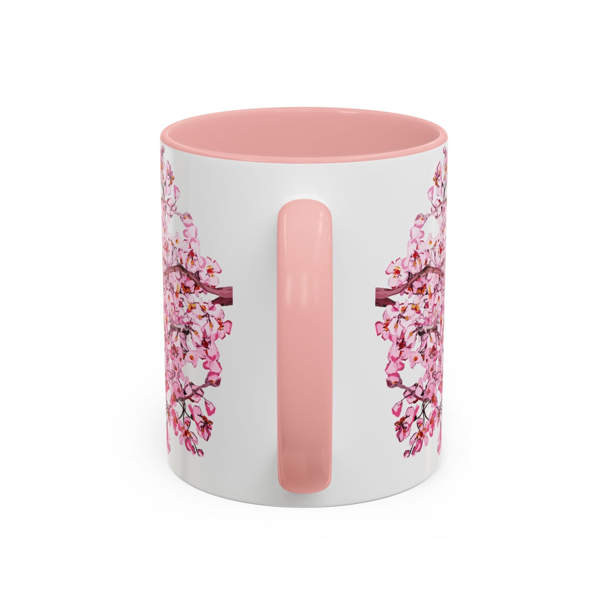 Cherry Blossom Two Tone Ceramic Mug - 11 oz & 15 oz - Blue Cava