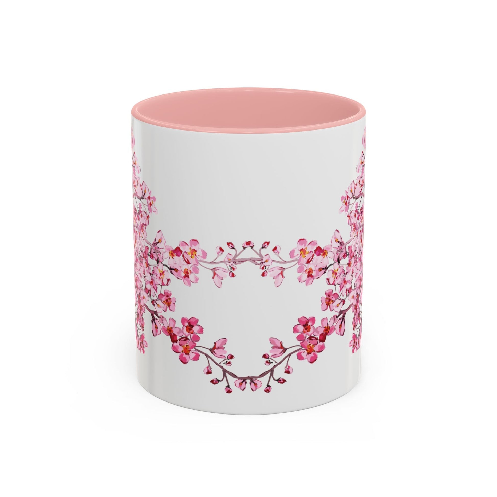 Cherry Blossom Two Tone Ceramic Mug - 11 oz & 15 oz - Blue Cava