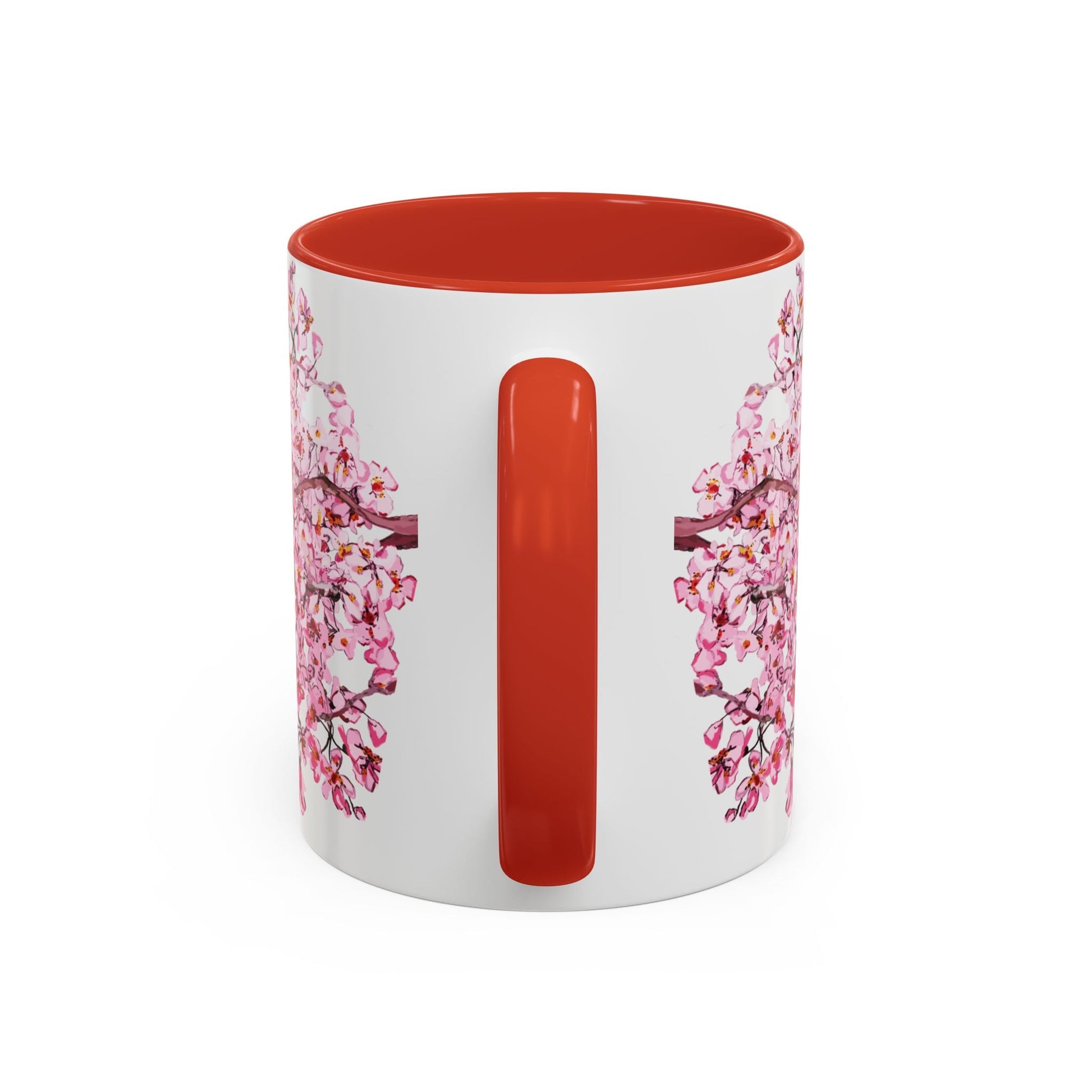 Cherry Blossom Two Tone Ceramic Mug - 11 oz & 15 oz - Blue Cava