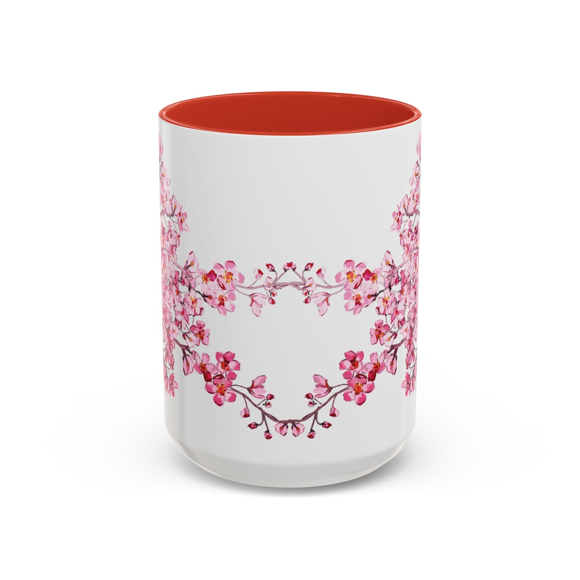 Cherry Blossom Two Tone Ceramic Mug - 11 oz & 15 oz - Blue Cava