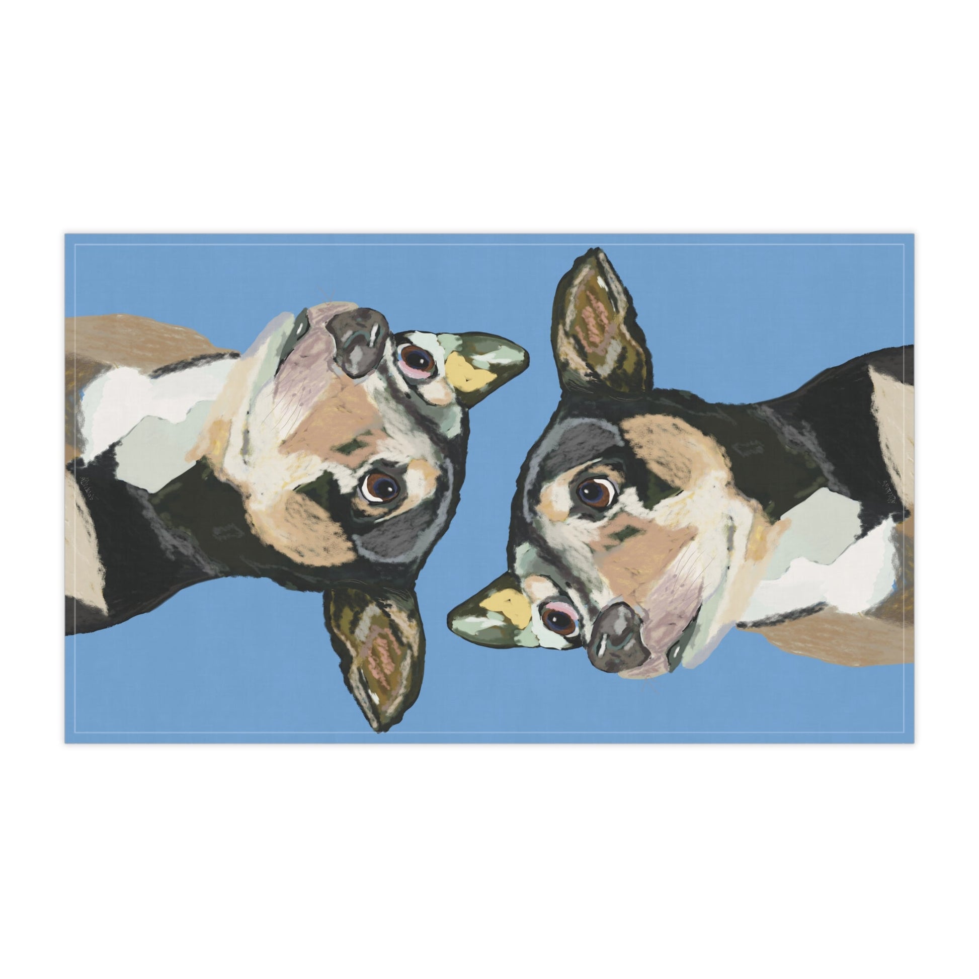 Chihuahua Kitchen Tea Towels - Eco - Friendly - Blue Cava