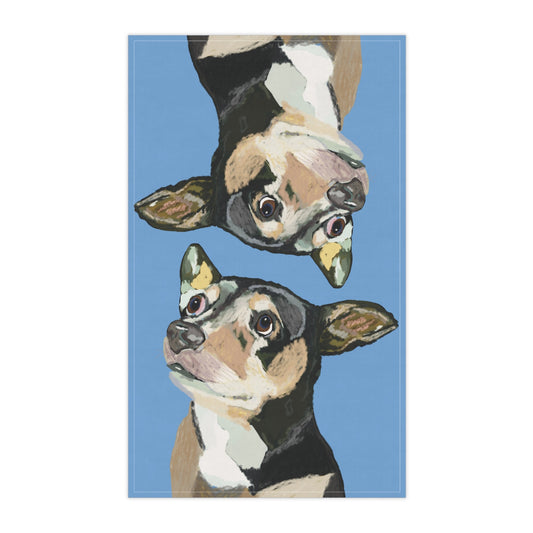 Chihuahua Kitchen Tea Towels - Eco - Friendly - Blue Cava