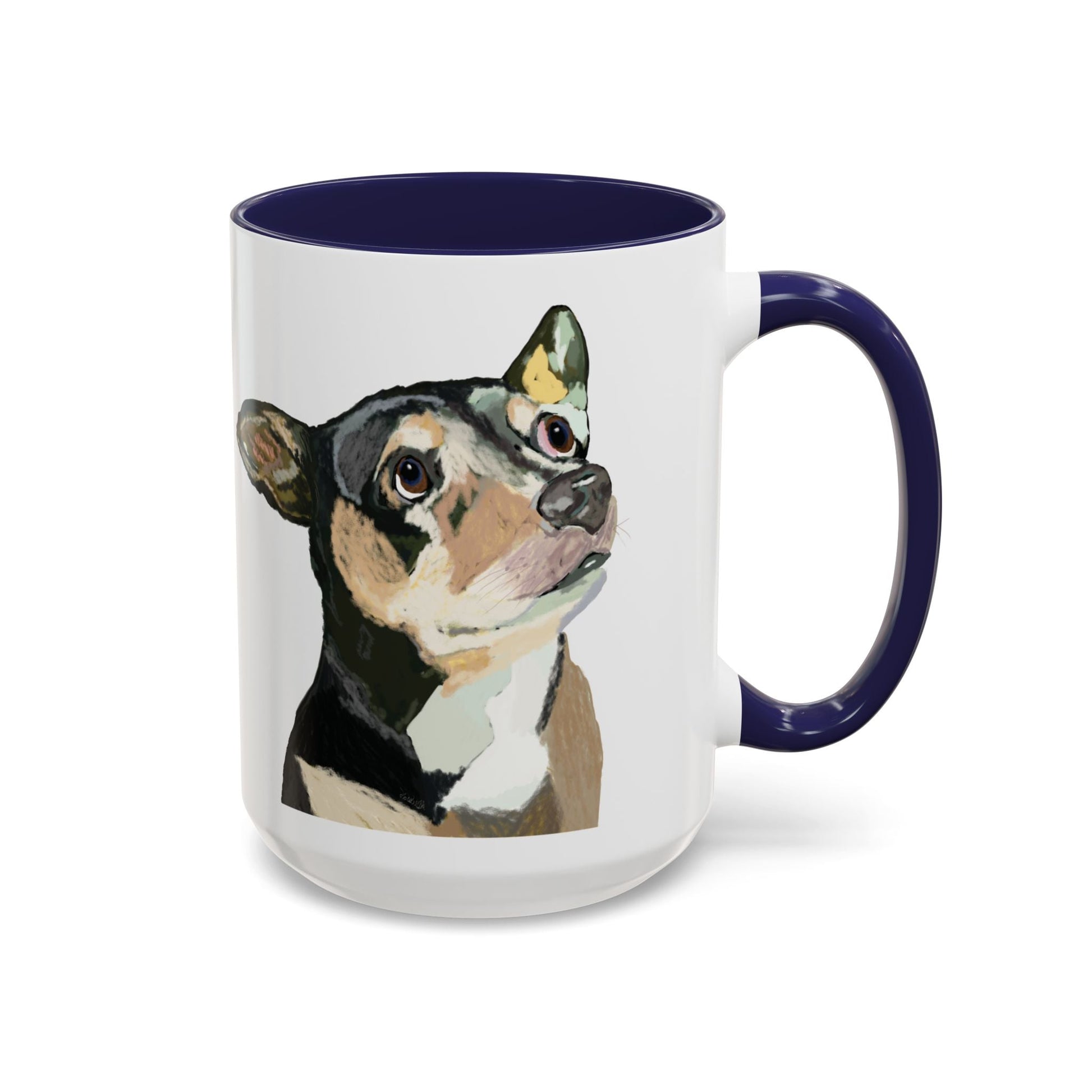 Chihuahua Two Tone Ceramic Mugs - 11 oz & 15 oz - Blue Cava