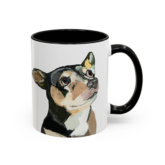 Chihuahua Two Tone Ceramic Mugs - 11 oz & 15 oz - Blue Cava