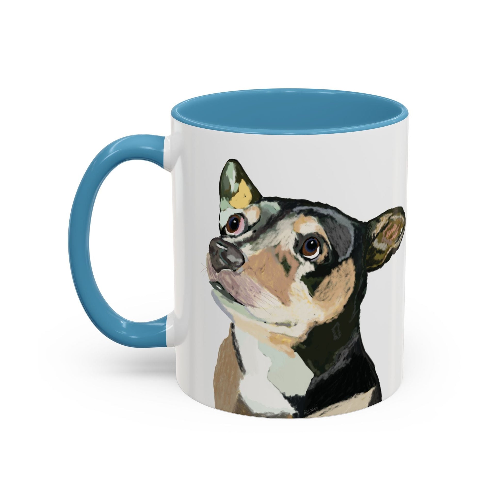 Chihuahua Two Tone Ceramic Mugs - 11 oz & 15 oz - Blue Cava
