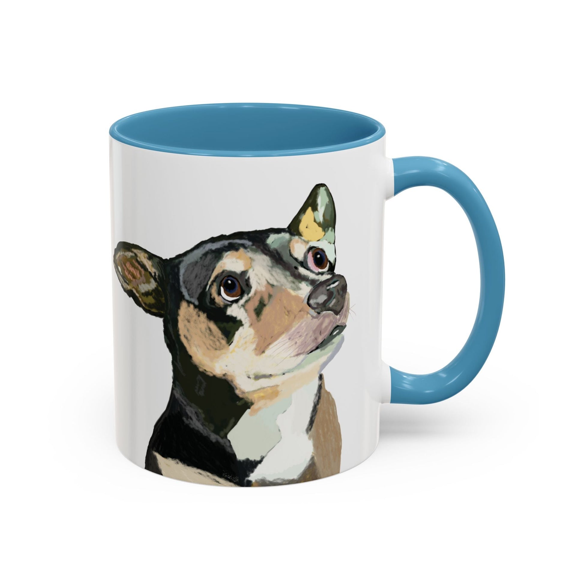 Chihuahua Two Tone Ceramic Mugs - 11 oz & 15 oz - Blue Cava