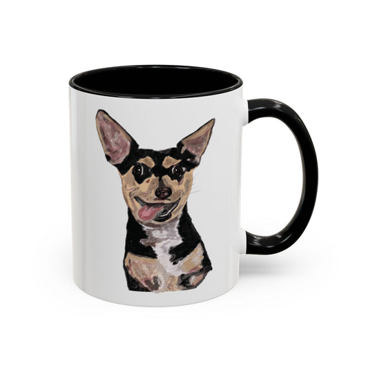 Chihuahua Two Tone Ceramic Mugs - Blue Cava