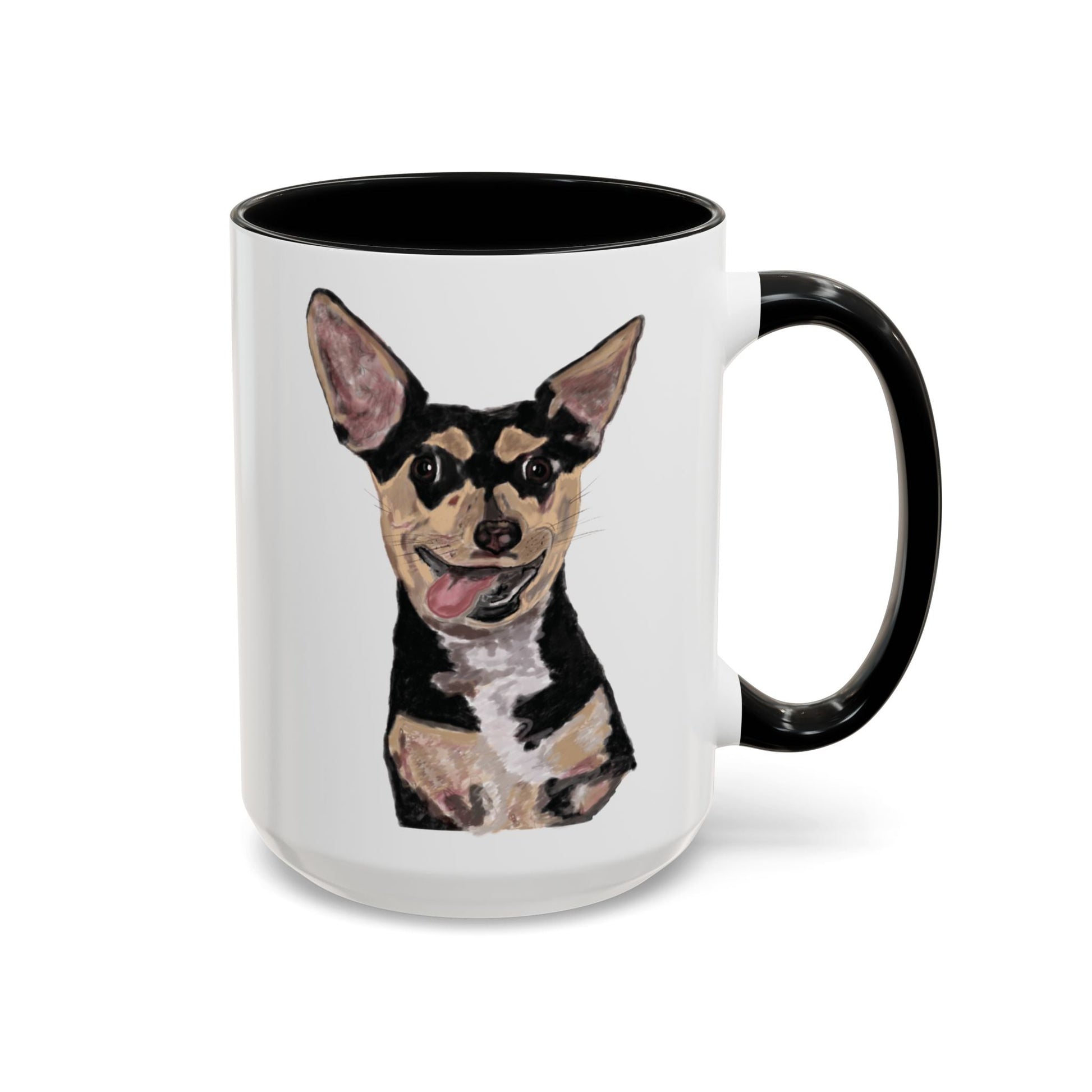 Chihuahua Two Tone Ceramic Mugs - Blue Cava