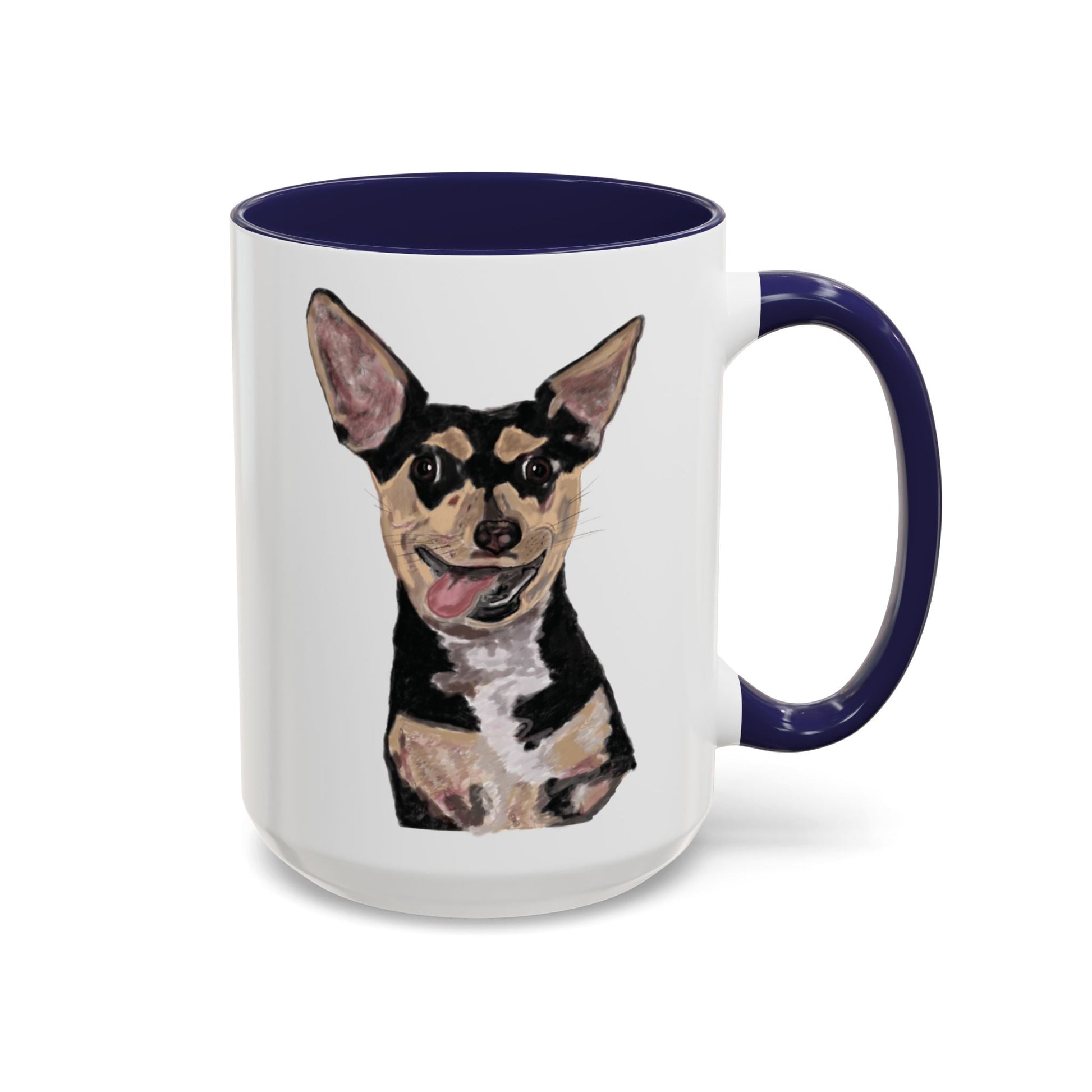 Chihuahua Two Tone Ceramic Mugs - Blue Cava