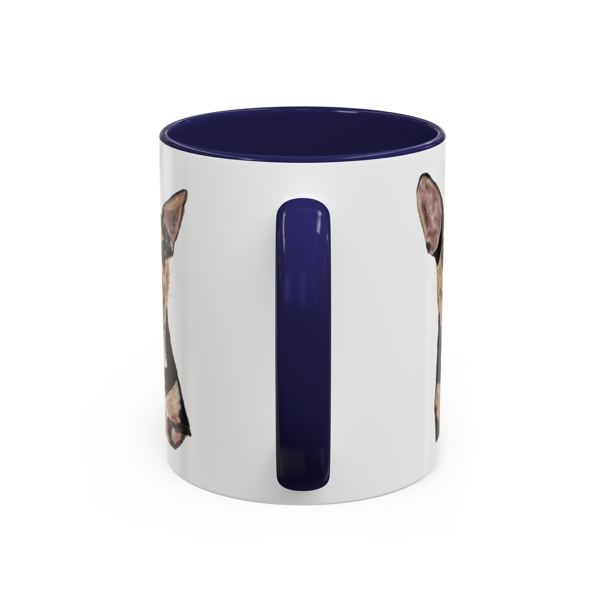 Chihuahua Two Tone Ceramic Mugs - Blue Cava