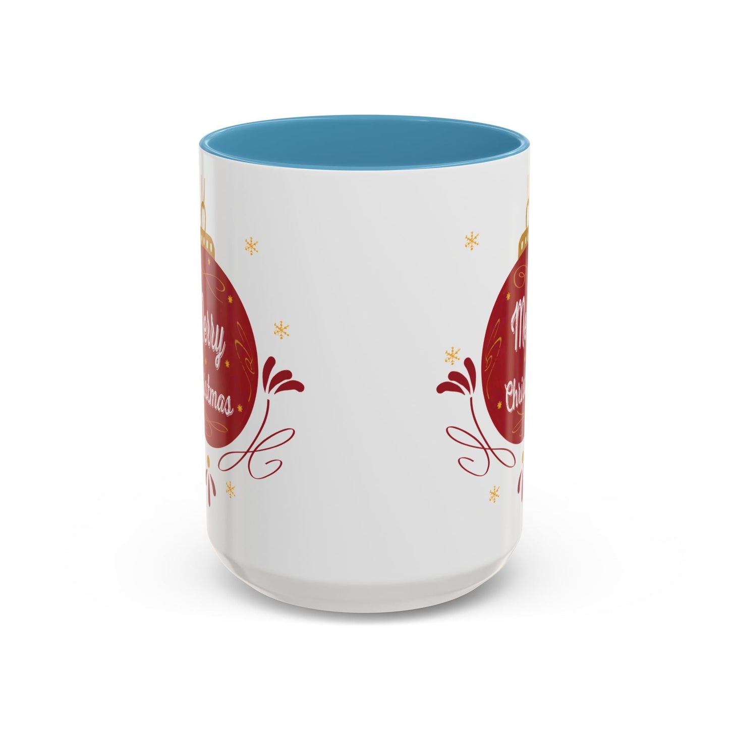 Christmas Ornament Two Tone Coffee Mug (11oz & 15oz) - Blue Cava
