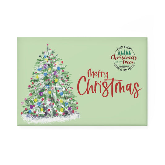 Christmas Tree Farm Magnet - 1 pc & 10 pcs. - Blue Cava