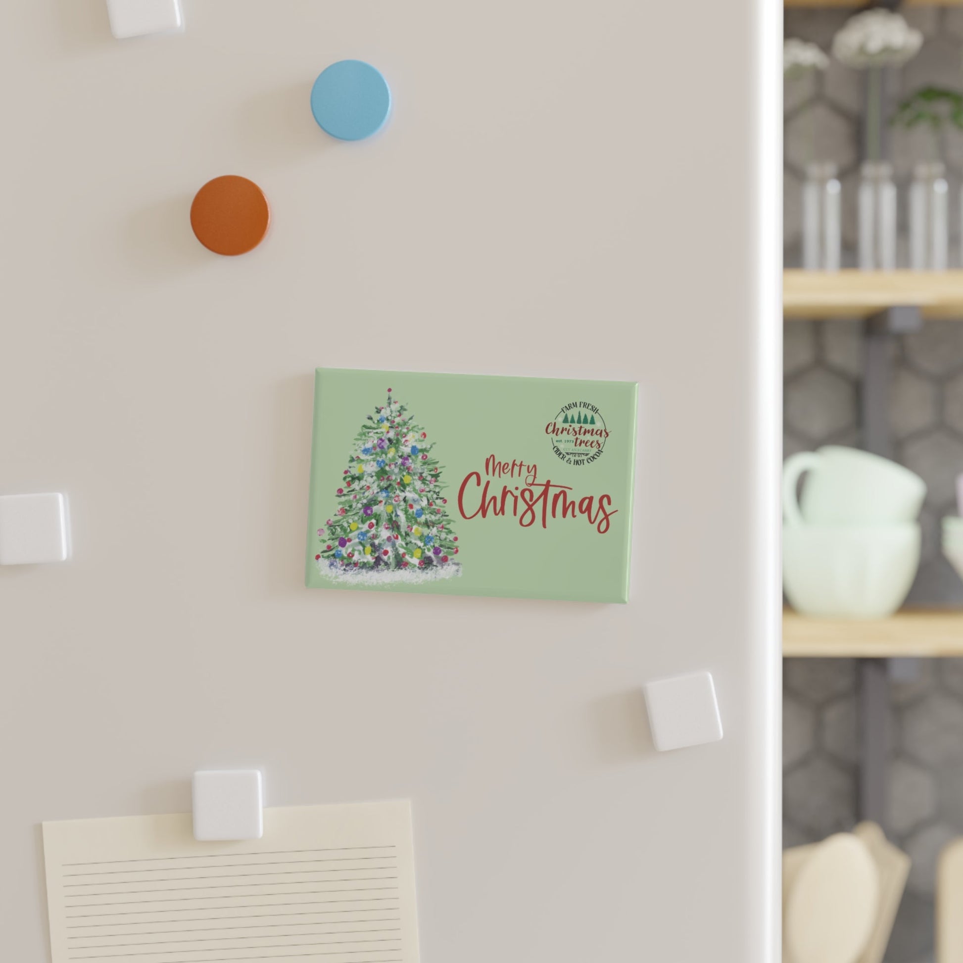 Christmas Tree Farm Magnet - 1 pc & 10 pcs. - Blue Cava