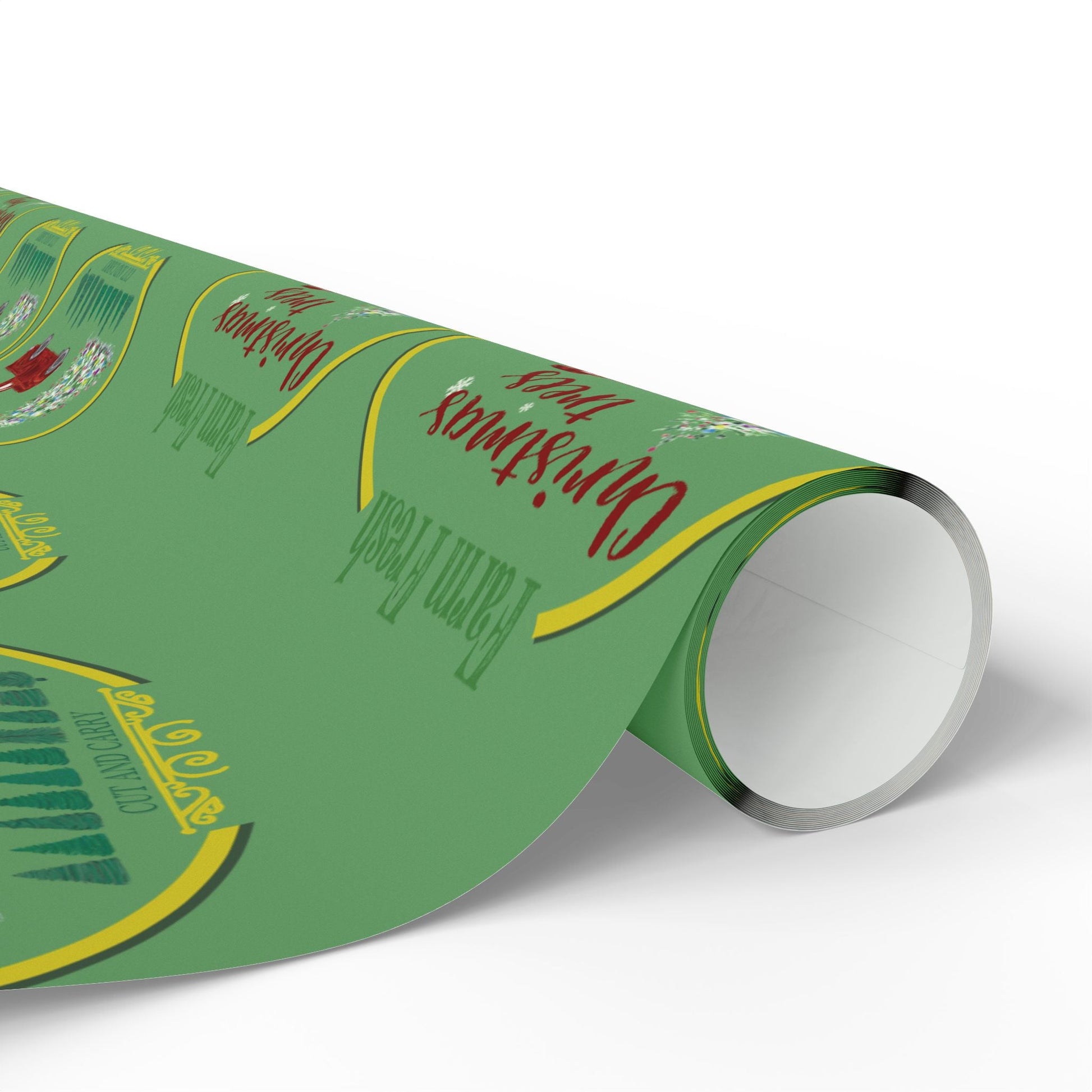 Christmas Tree Farm Wrapping Papers - Blue Cava