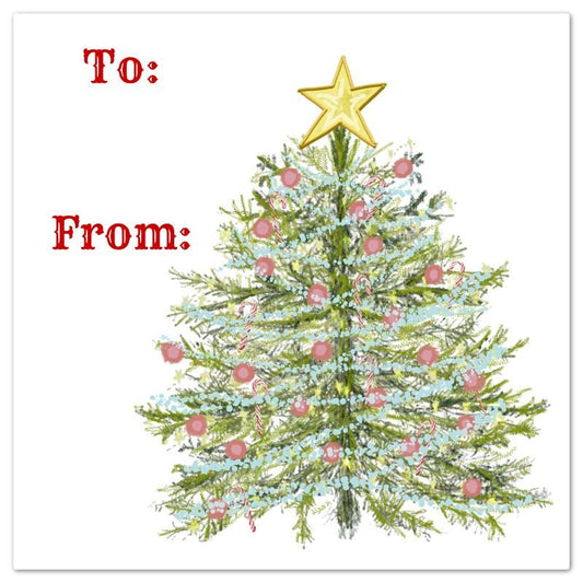 Christmas Tree Gift Tags - Blue Cava
