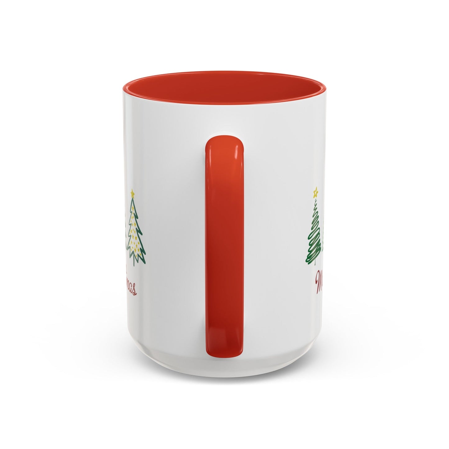 Christmas Tree Two tone Accent Coffee Mug (11, 15oz) - Blue Cava