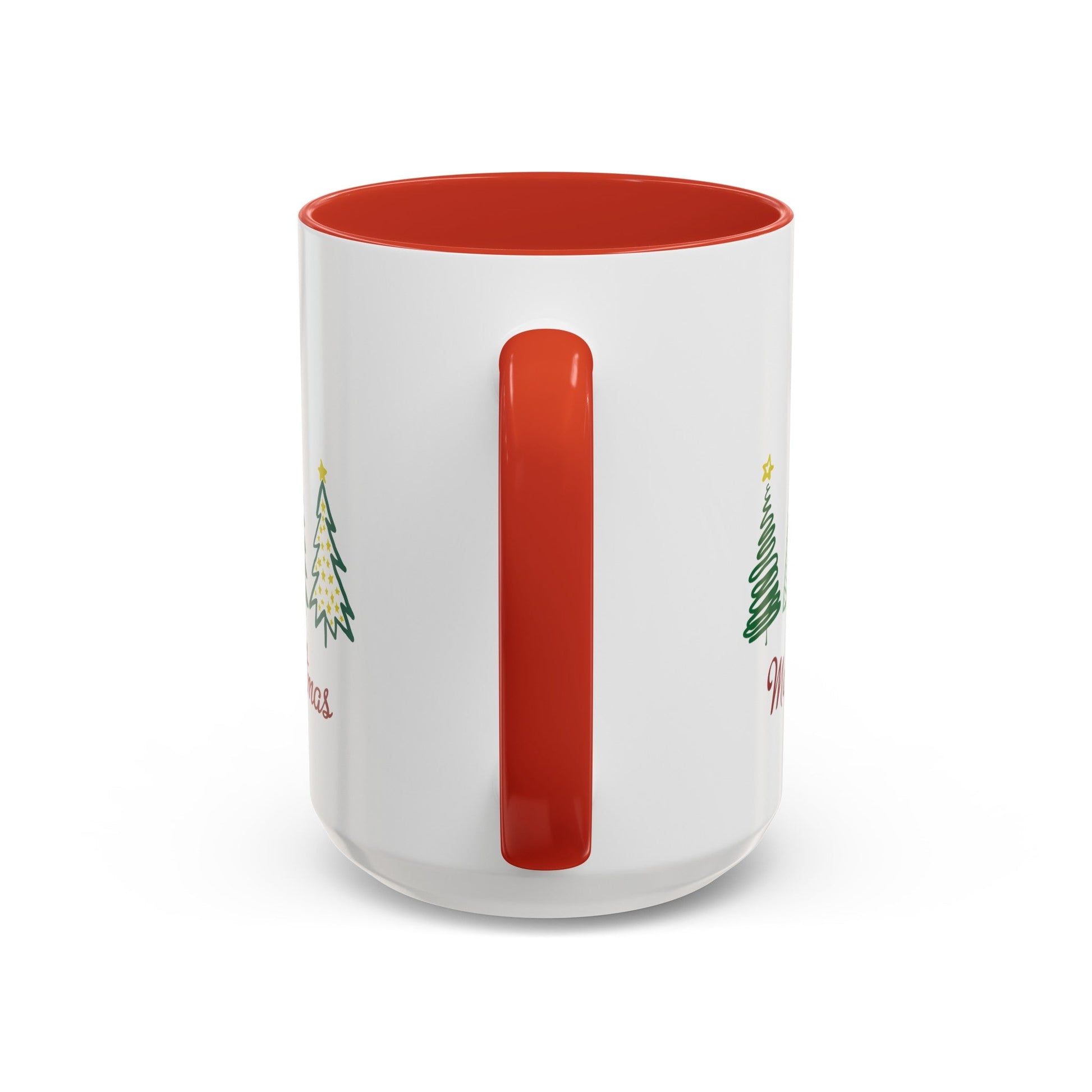 Christmas Tree Two tone Accent Coffee Mug (11, 15oz) - Blue Cava