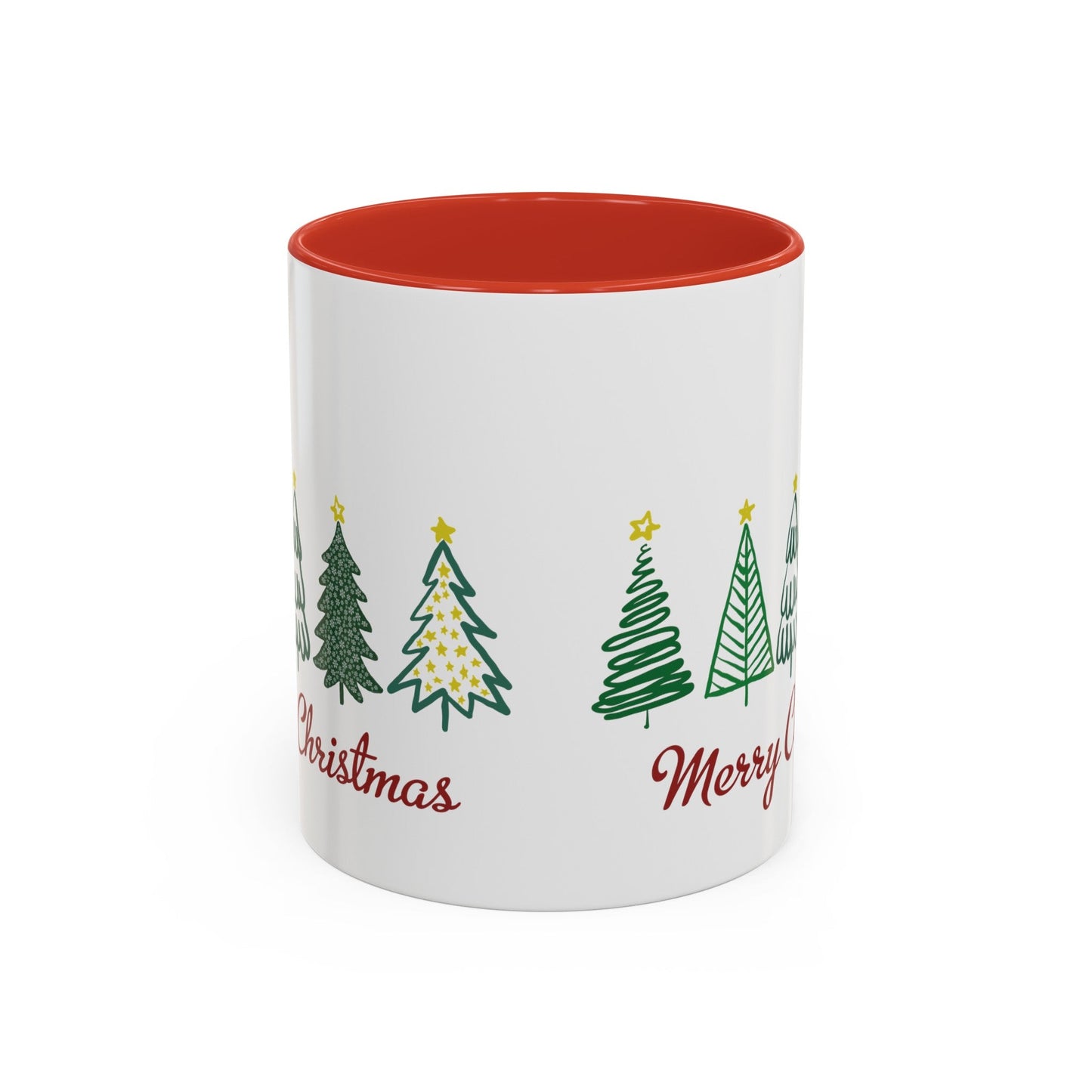 Christmas Tree Two tone Accent Coffee Mug (11, 15oz) - Blue Cava