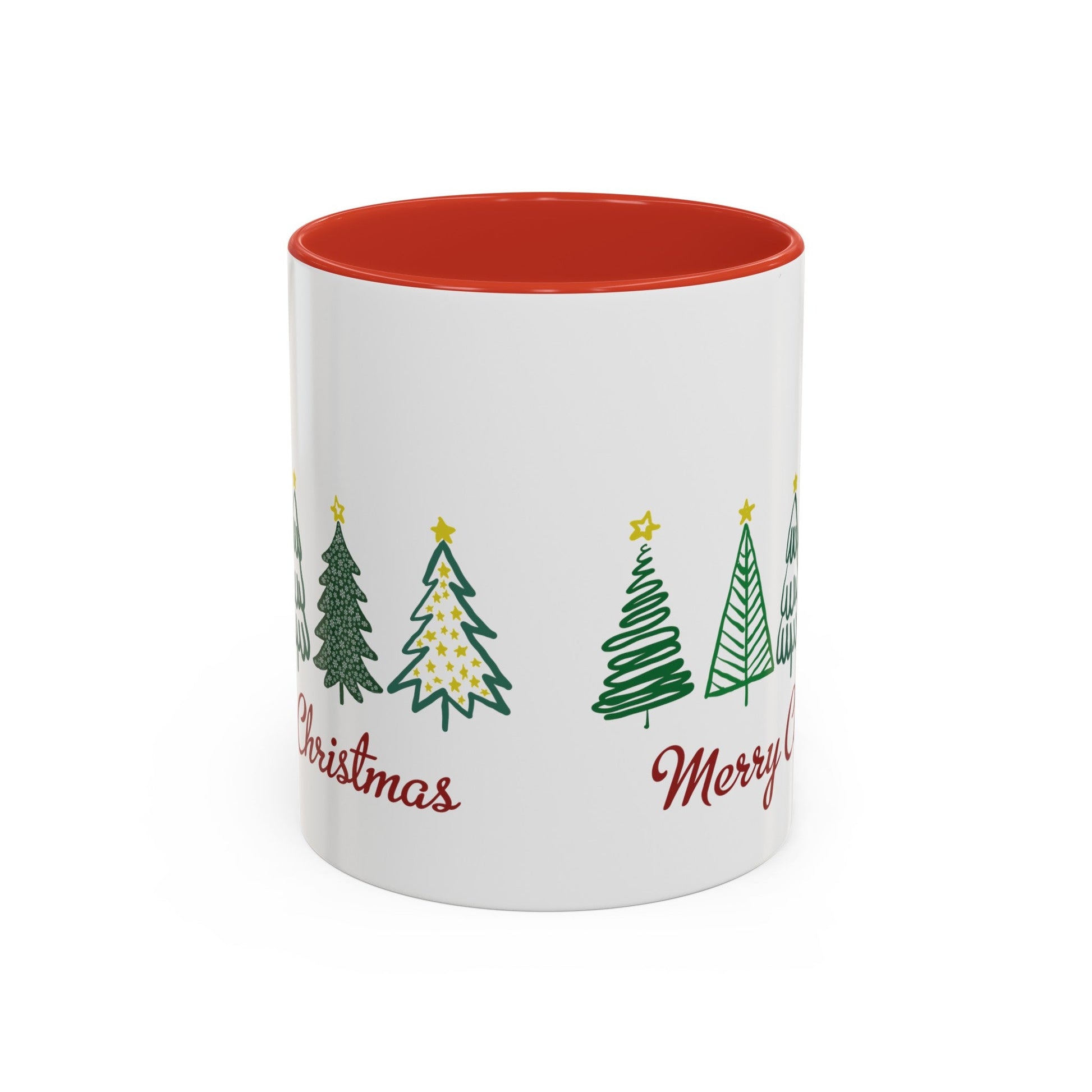 Christmas Tree Two tone Accent Coffee Mug (11, 15oz) - Blue Cava