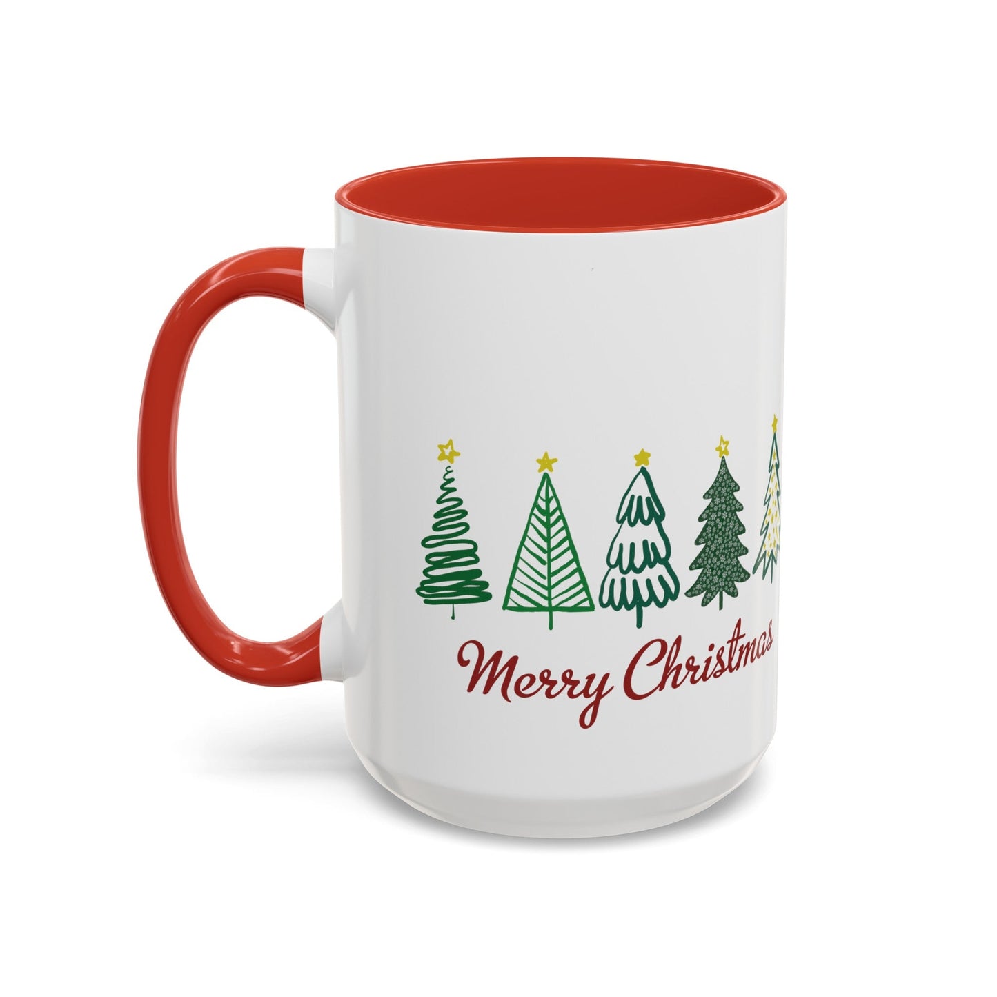 Christmas Tree Two tone Accent Coffee Mug (11, 15oz) - Blue Cava