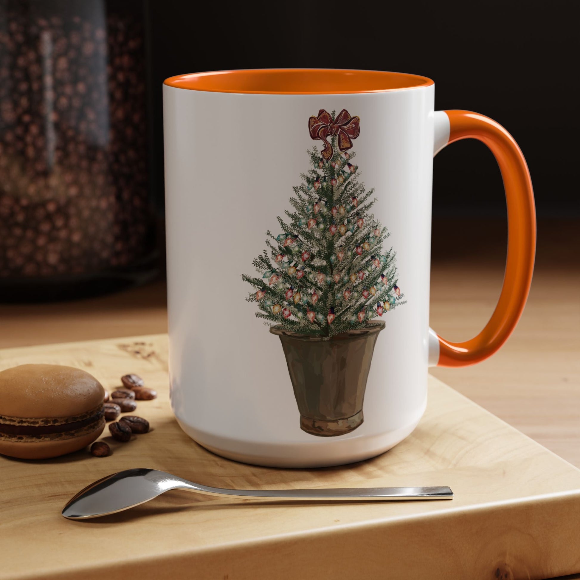 Christmas Tree Two Tone Mug - 11 oz & 15 oz - Blue Cava