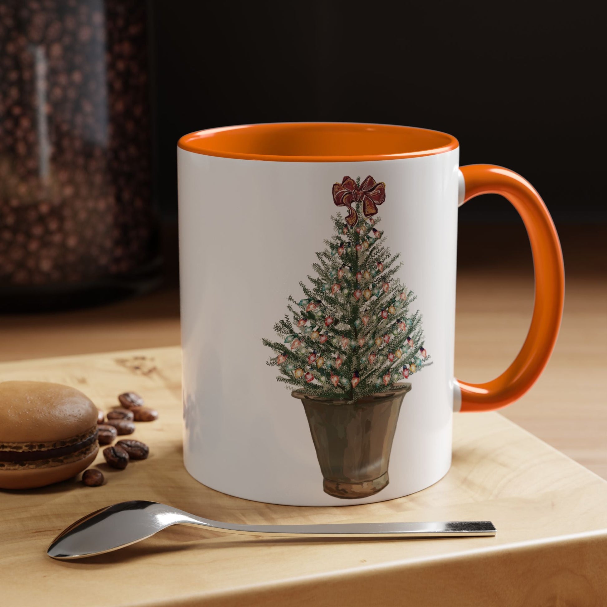 Christmas Tree Two Tone Mug - 11 oz & 15 oz - Blue Cava