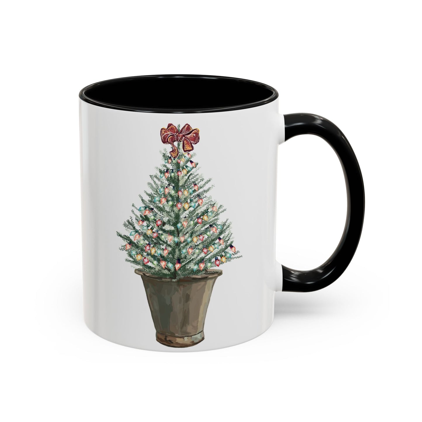 Christmas Tree Two Tone Mug - 11 oz & 15 oz - Blue Cava