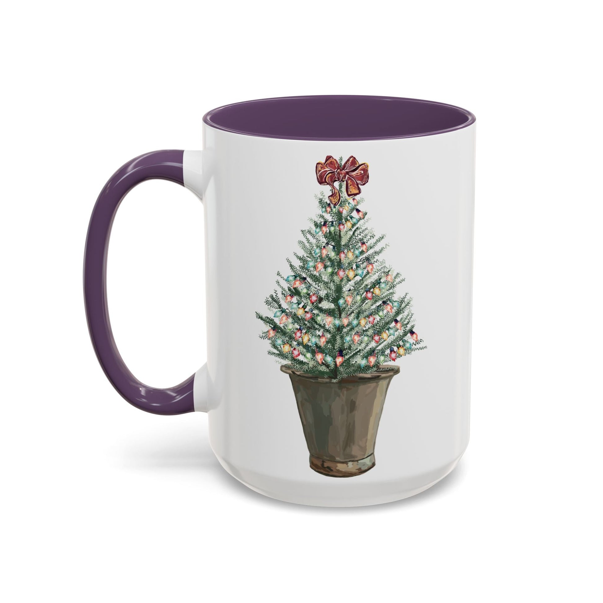 Christmas Tree Two Tone Mug - 11 oz & 15 oz - Blue Cava