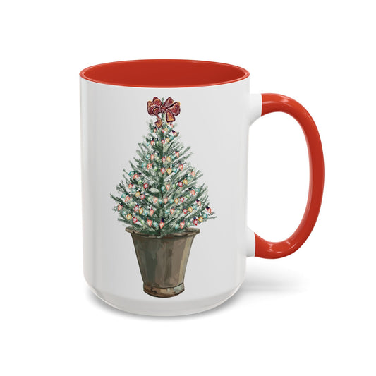 Christmas Tree Two Tone Mug - 11 oz & 15 oz - Blue Cava