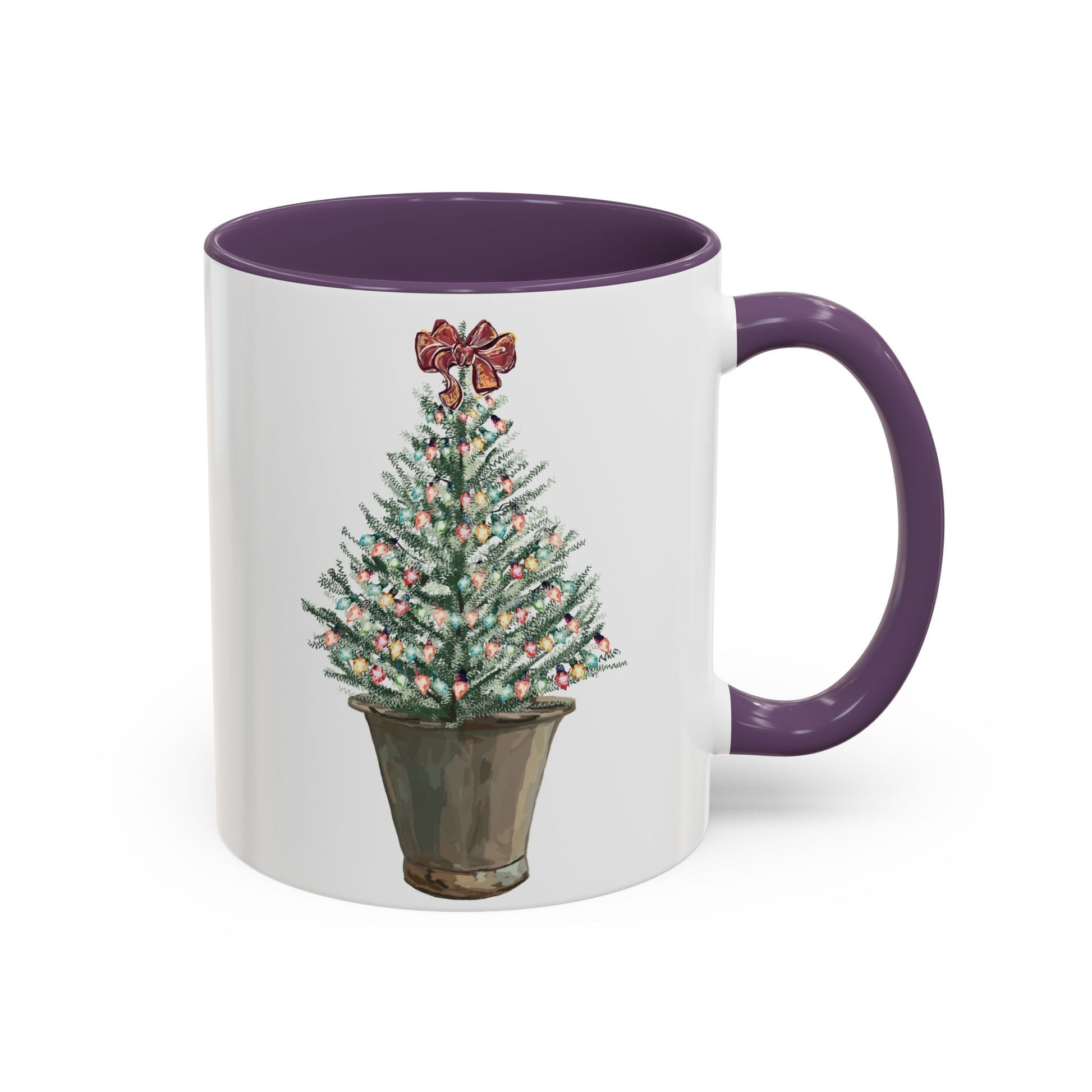 Christmas Tree Two Tone Mug - 11 oz & 15 oz - Blue Cava